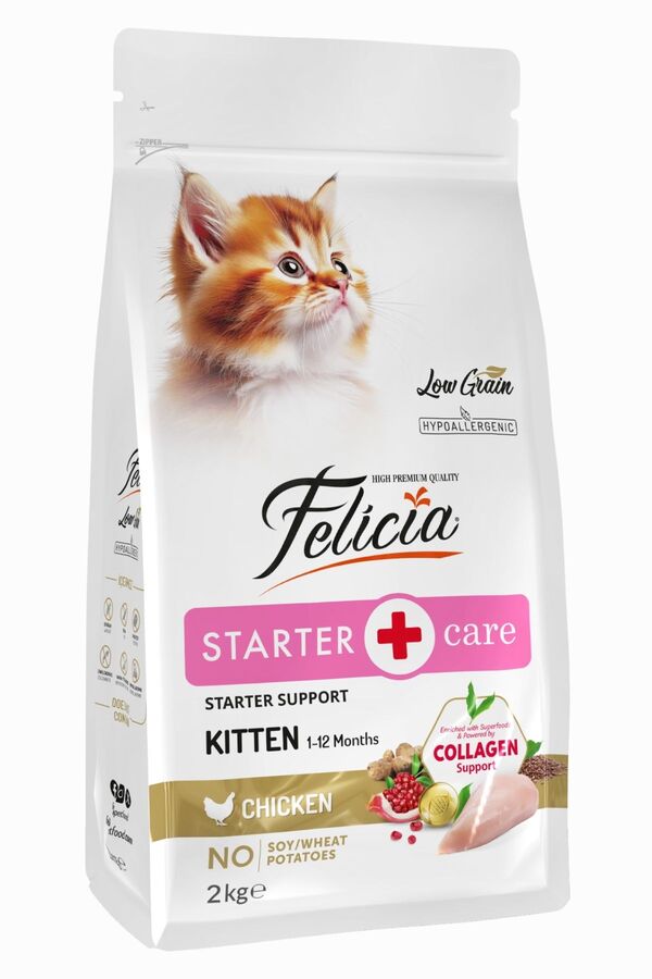 Felicia Düşük Tahıllı Hipoalerjenik Tavuklu Yavru Kedi Maması 2kg