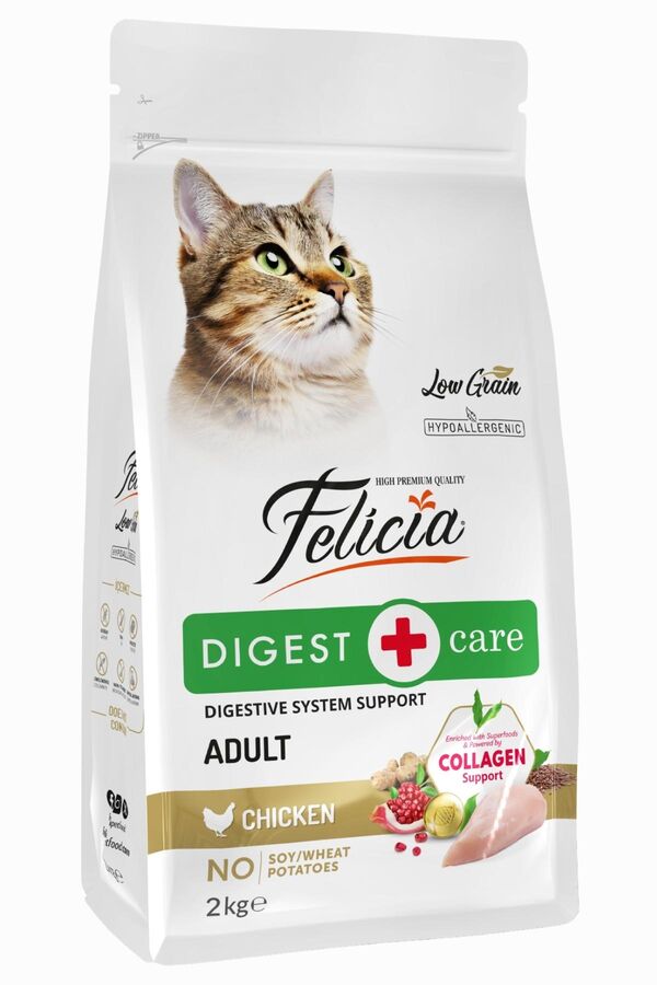 Felicia Düşük Tahıllı Hipoalerjenik Tavuklu Yetişkin Kedi Maması 2kg
