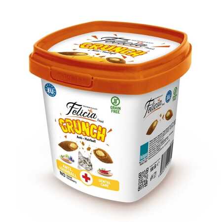 FELICIA - Felicia Anti Hairball Tavuk Etli Yaban Mersinli ve Sütlü Kedi Crunch Ödül Maması 100gr