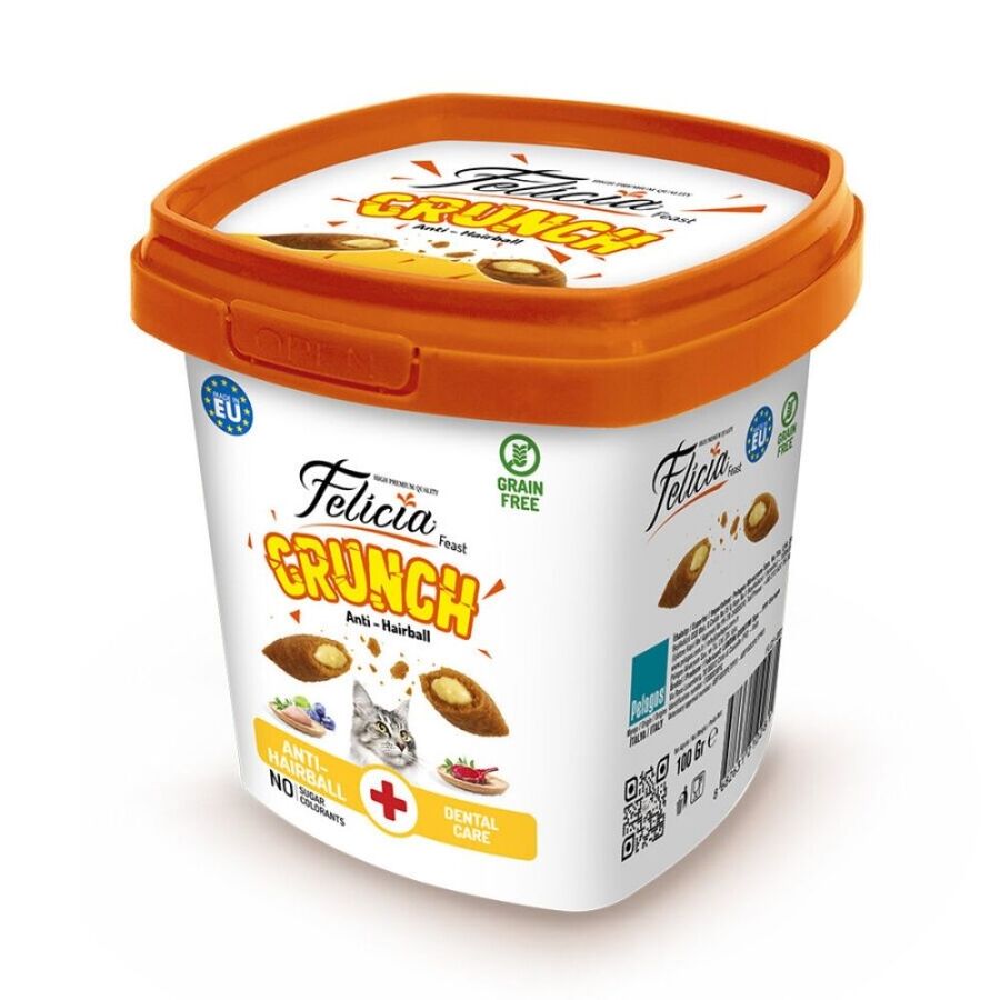 Felicia Anti Hairball Tavuk Etli Yaban Mersinli ve Sütlü Kedi Crunch Ödül Maması 100gr