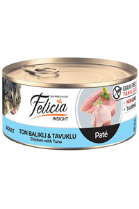 FELICIA - Felicia Ton Balıklı ve Tavuklu Yetişkin Kıyılmış Kedi Konservesi 85gr