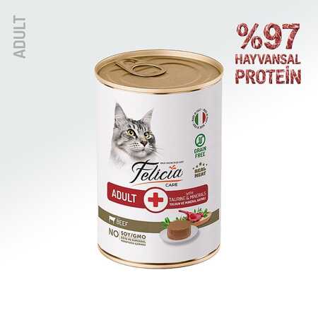 Felicia Tahılsız Biftekli Yetişkin Kedi Konservesi 400gr (1)