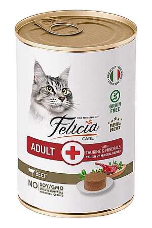 Felicia Tahılsız Biftekli Yetişkin Kedi Konservesi 400gr