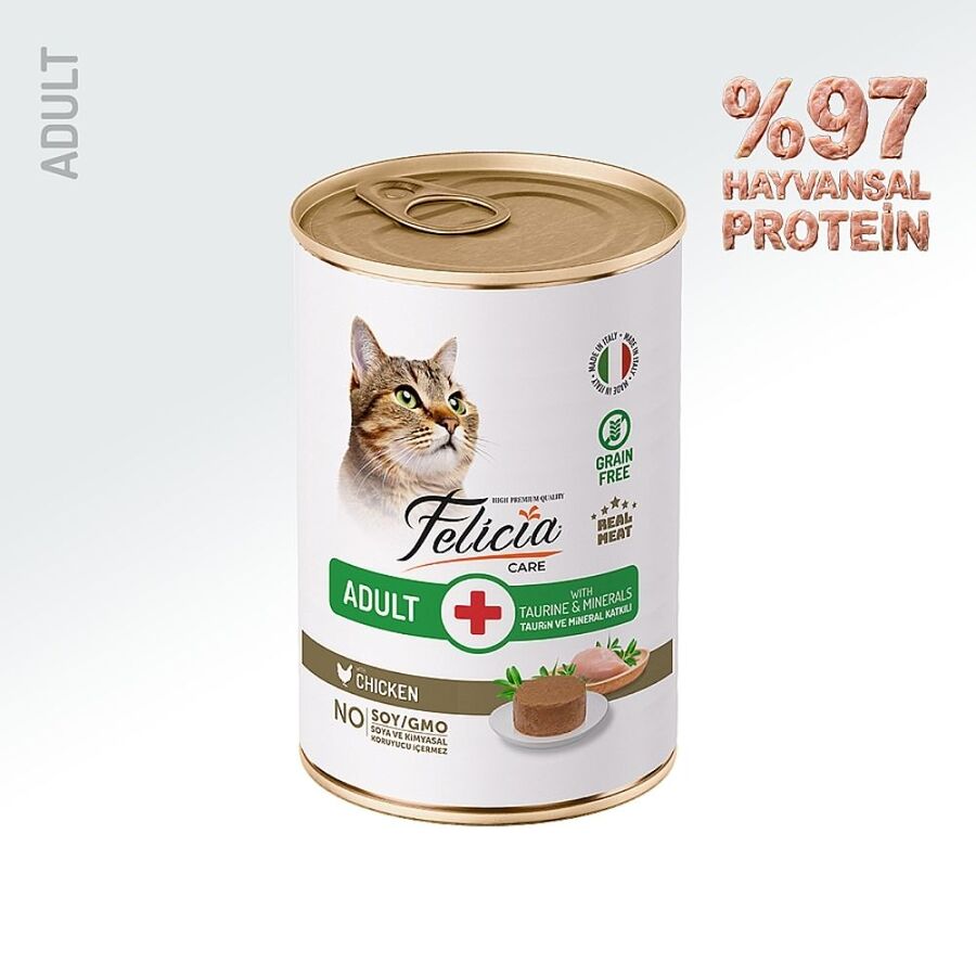 Felicia Tahılsız Tavuklu Yetişkin Kedi Konservesi 400gr - 2