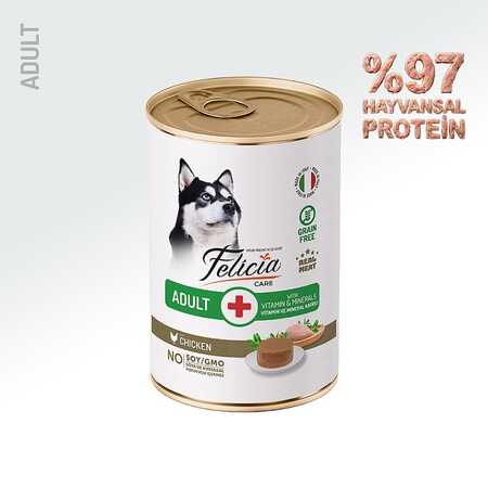 FELICIA - Felicia Tahılsız Tavuklu Yetişkin Köpek Konservesi 400gr