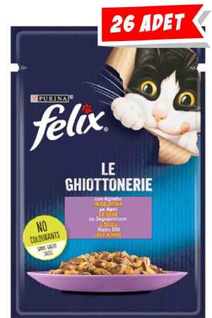 FELIX - Felix Kuzu Etli Yetişkin Kedi Konservesi 26x85gr 26lı FELIX - Felix Kuzu Etli Yetişkin Kedi Konservesi 26x85gr 26lı