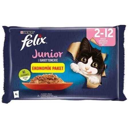 FELIX - Felix Multipack Sığır ve Tavuk Etli Yavru Kedi Konservesi 4x85gr FELIX - Felix Multipack Sığır ve Tavuk Etli Yavru Kedi Konservesi 4x85gr