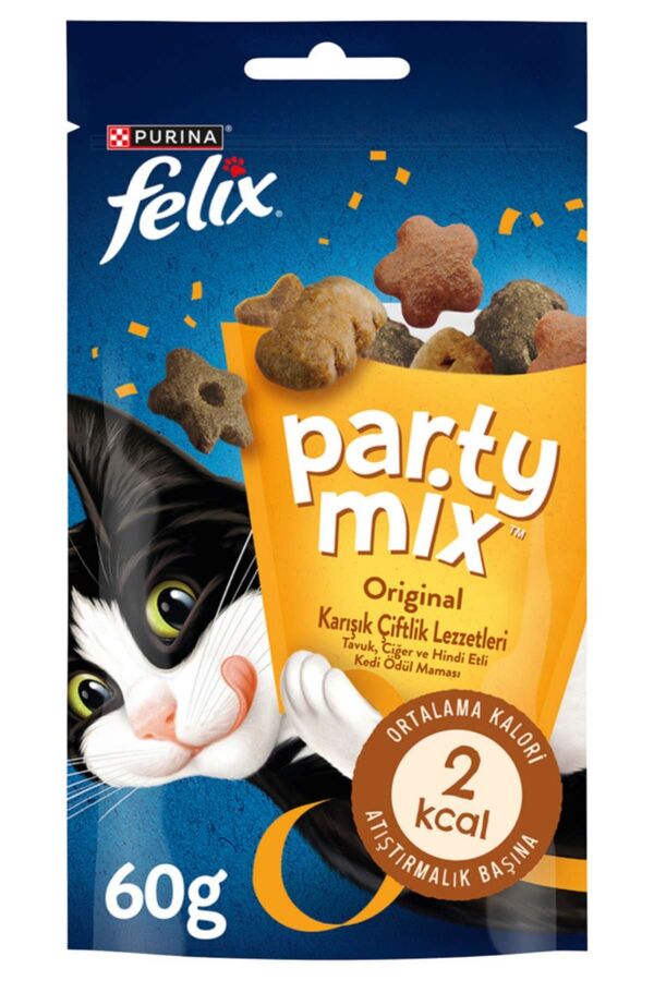 Felix Party Mix Original Karışık Çiftlik Lezzetleri Kedi Ödül Maması 60gr