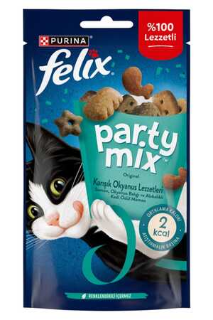 FELIX - Felix Party Mix Original Karışık Okyanus Lezzetleri Kedi Ödül Maması 60gr