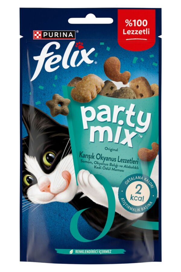 Felix Party Mix Original Karışık Okyanus Lezzetleri Kedi Ödül Maması 60gr