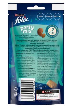 Felix Party Mix Original Karışık Okyanus Lezzetleri Kedi Ödül Maması 60gr - Thumbnail (1)