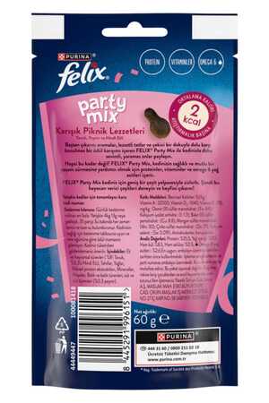 Felix Party Mix Original Karışık Piknik Lezzetleri Kedi Ödül Maması 60gr - Thumbnail
