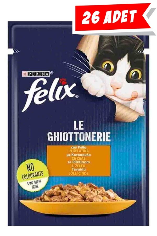 Felix Tavuklu Yetişkin Kedi Konservesi 26x85gr 26lı Felix Tavuklu Yetişkin Kedi Konservesi 26x85gr 26lı