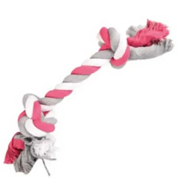 FLAMINGO - Flamingo 2 Düğüm Pamuk Diş İpi Köpek Oyuncağı 40cm (XL) Gri&Pembe FLAMINGO - Flamingo 2 Düğüm Pamuk Diş İpi Köpek Oyuncağı 40cm (XL) Gri&Pembe