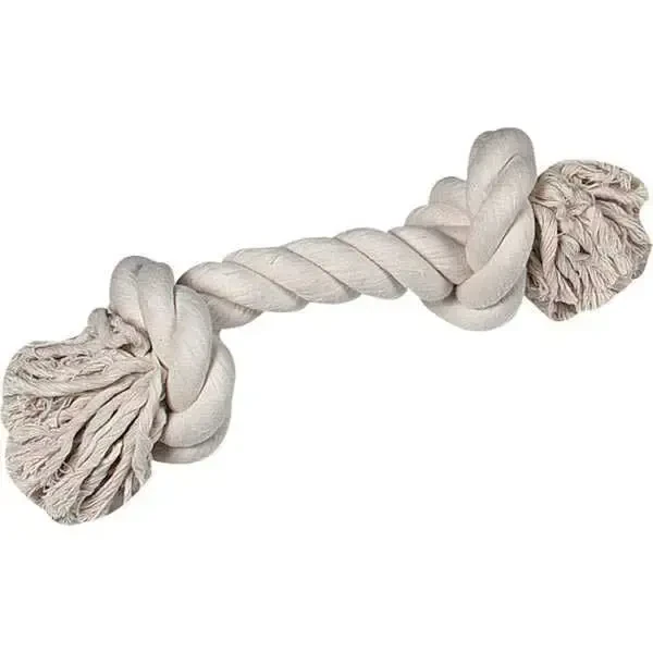 Flamingo 2 Düğümlü İp Köpek Oyuncağı 35cm (L) Bej