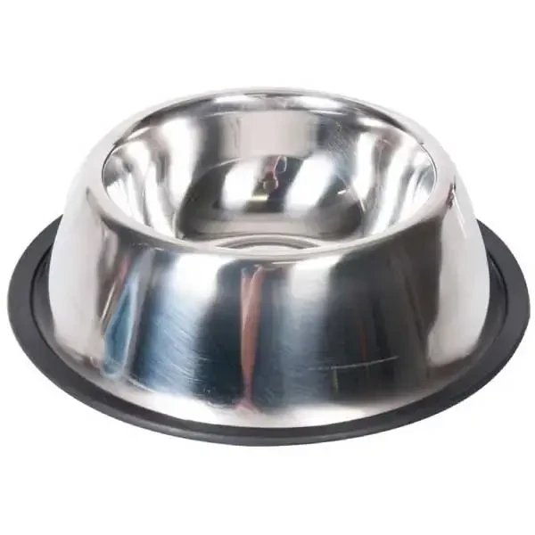 FLAMINGO - Flamingo Çelik Köpek Mama Su Kabı Kaymaz Tabanlı 16cm 900ml