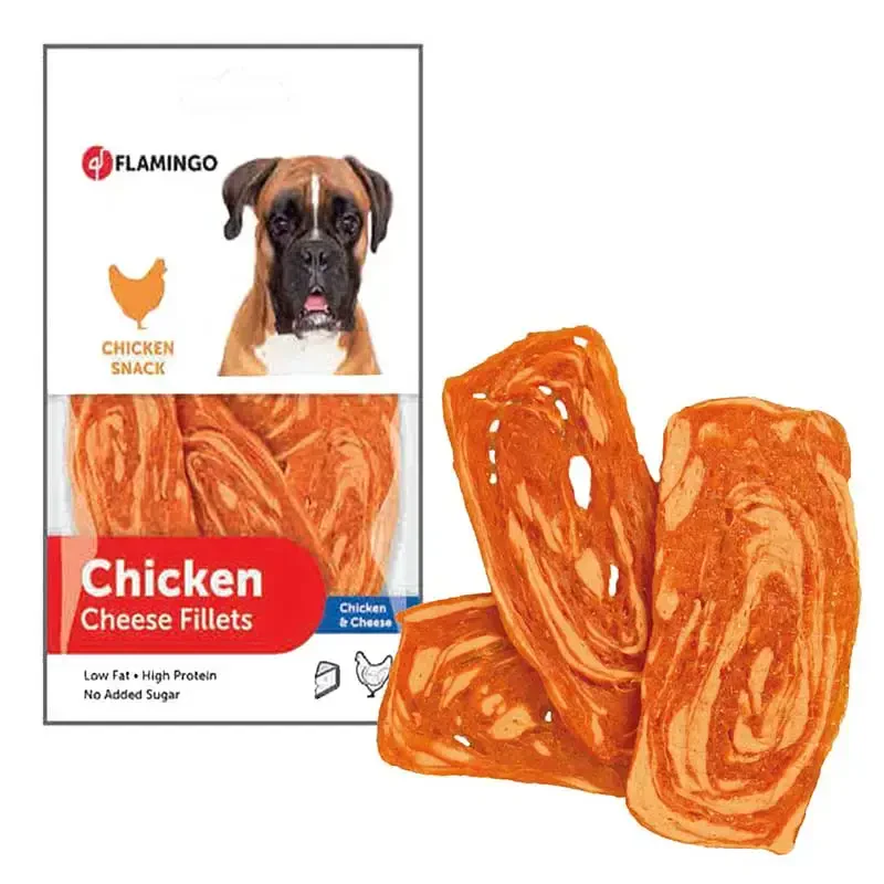 FLAMINGO - Flamingo Chicken Cheese Tavuk Ve Peynirli Fileto Köpek Ödülü 85gr FLAMINGO - Flamingo Chicken Cheese Tavuk Ve Peynirli Fileto Köpek Ödülü 85gr