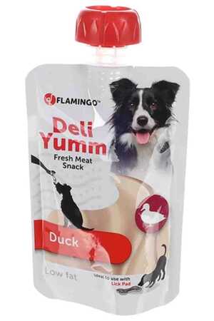 FLAMINGO - Flamingo Deli Yumm Ördekli Taze Sıvı Köpek Ödül Maması 90gr