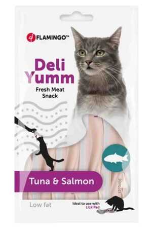 FLAMINGO - Flamingo Deli Yumm Ton Balıklı ve Somonlu Sıvı Kedi Ödül Maması 14gr FLAMINGO - Flamingo Deli Yumm Ton Balıklı ve Somonlu Sıvı Kedi Ödül Maması 14gr
