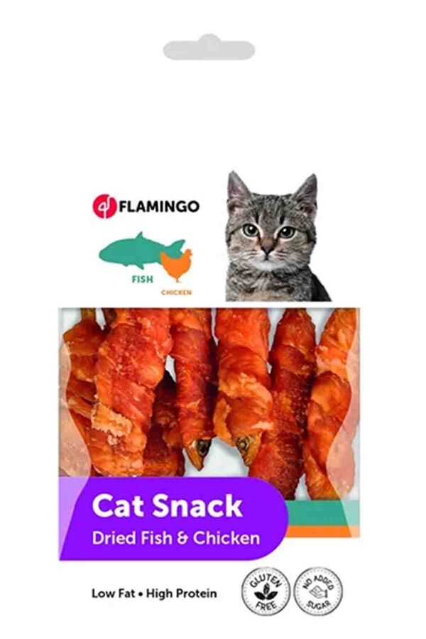 Flamingo Kurutulmuş Balık ve Tavuklu Kedi Ödül Maması 50gr