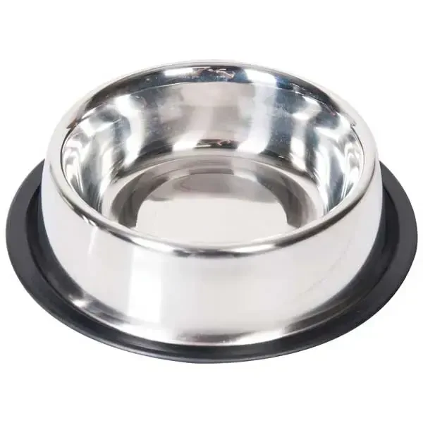 FLAMINGO - Flamingo Kaydırmaz Tabanlı Çelik Köpek Mama Su Kabı 23cm 1590ml