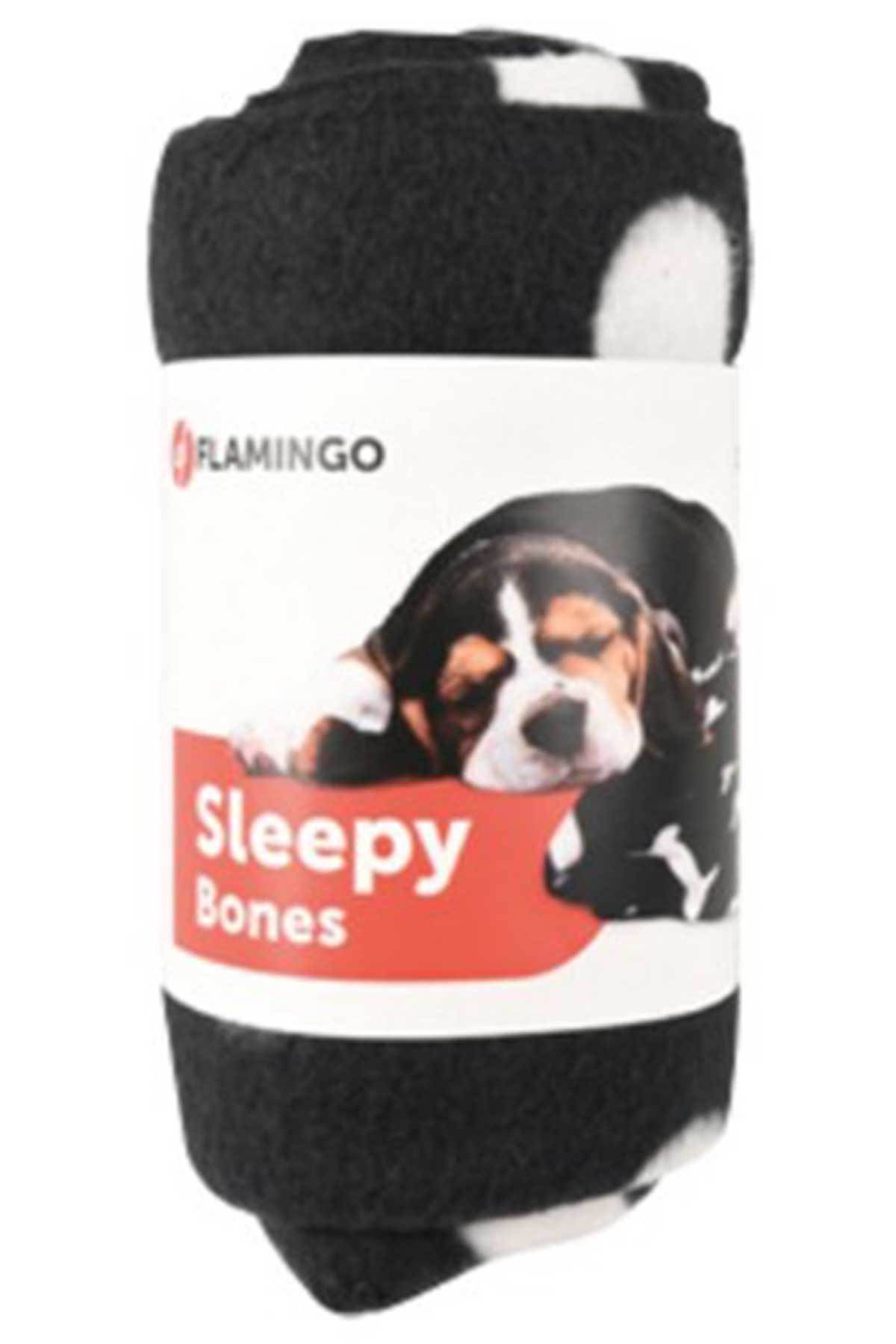 FLAMINGO - Flamingo Kemik Desenli Battaniye Siyah 100x70cm