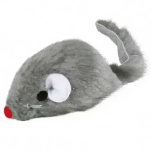 FLAMINGO - Flamingo Kürklü Fare Kedi Oyuncağı 5cm Gri 1 Adet