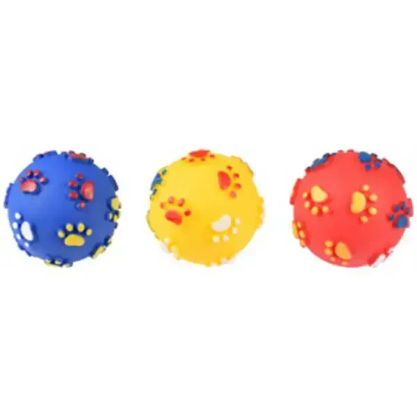 FLAMINGO - Flamingo Pati Desenli Vinil Top Köpek Oyuncağı 7cm