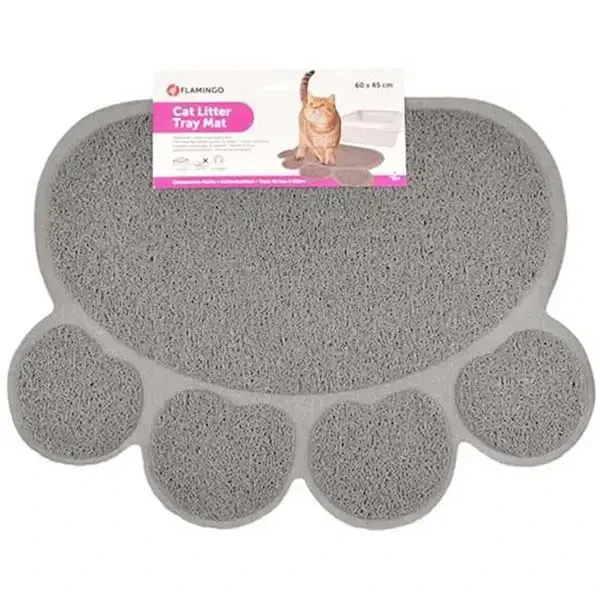 FLAMINGO - Flamingo Pati Şekilli Kedi Tuvalet Paspası 60x45cm Gri FLAMINGO - Flamingo Pati Şekilli Kedi Tuvalet Paspası 60x45cm Gri