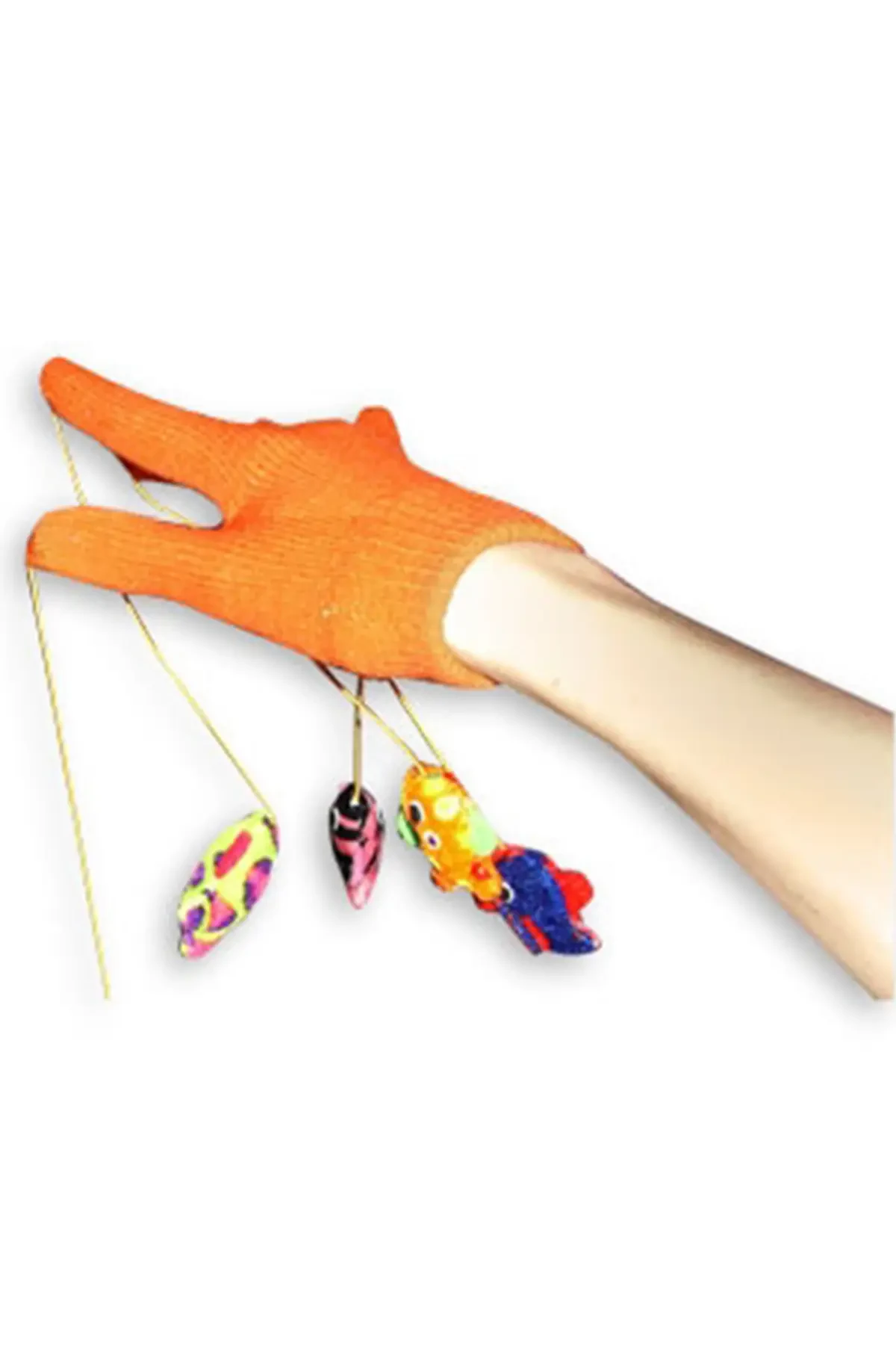 FLAMINGO - Flamingo Peluş Fareli Eldiven Kedi Oyuncağı 16cm