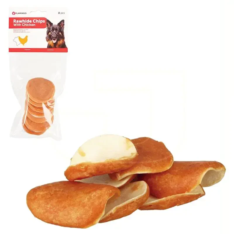 Flamingo Rawhide Chips Tavuklu Köpek Ödülü 100gr