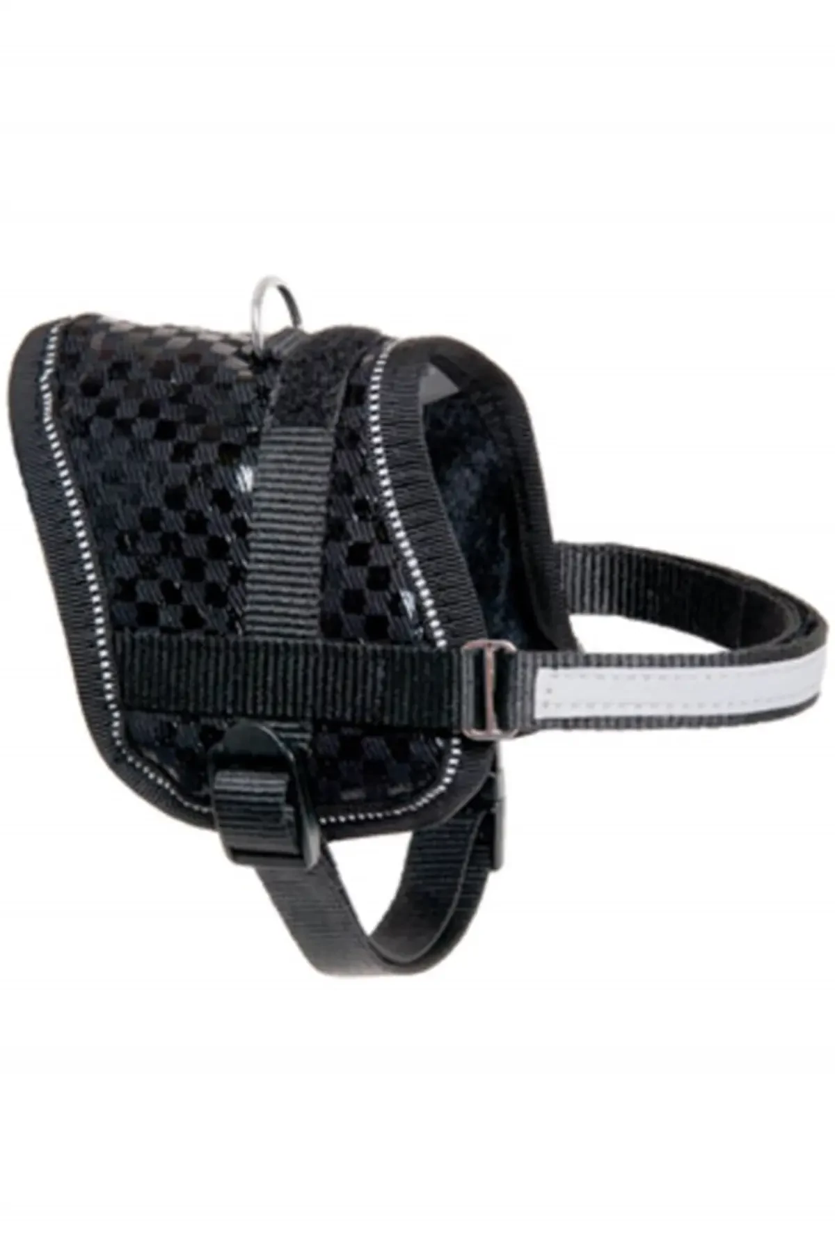 FLAMINGO - Flamingo Reflektörlü Köpek Göğüs Tasması 36-46cm (M) Siyah&Beyaz