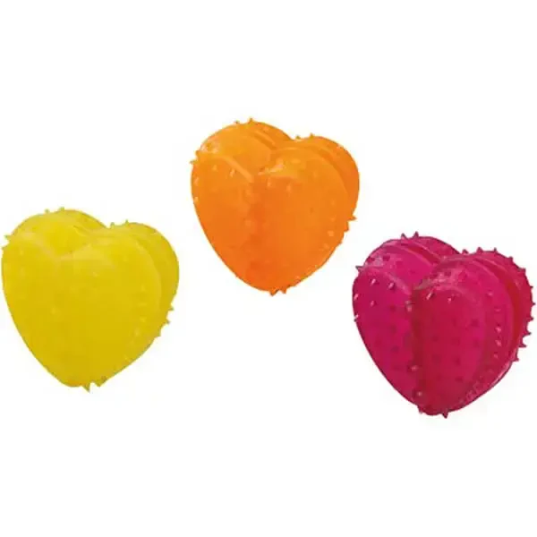 FLAMINGO - Flamingo Renkli Kalp Ödül Konulabilen Köpek Oyuncağı 5x5x4cm