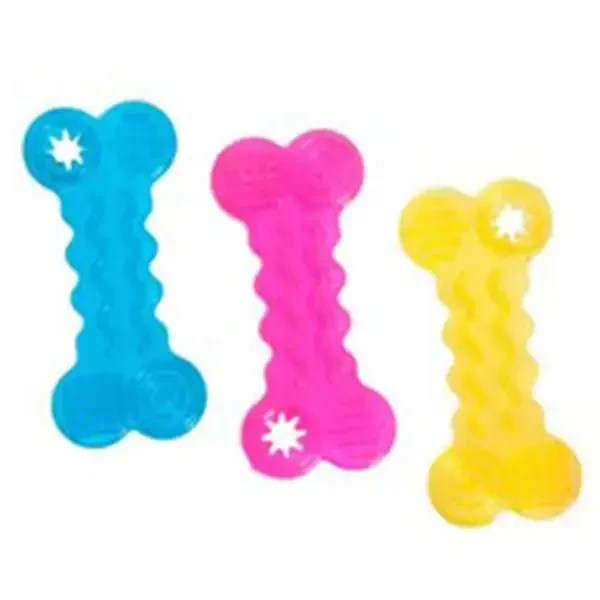 FLAMINGO - Flamingo Renkli Tırtıklı Kemik Köpek Oyuncağı 14cm