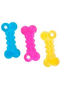 FLAMINGO - Flamingo Renkli Tırtıklı Köpek Kemik Ödül Oyuncağı Small