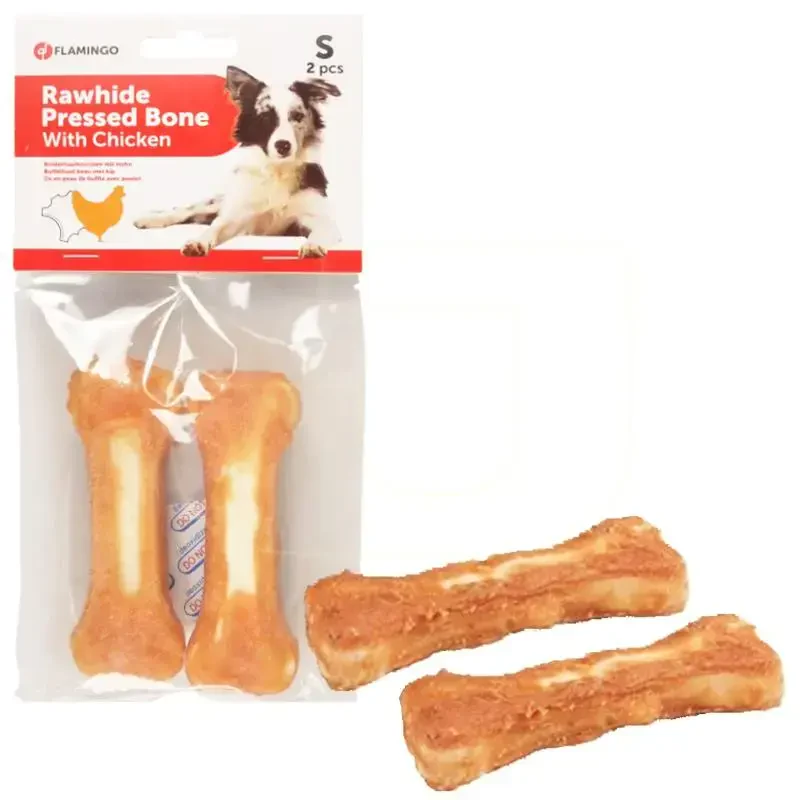 FLAMINGO -  Flamingo Tavuk Kaplı Köpek Ödül Kemiği (2li) 10cm FLAMINGO -  Flamingo Tavuk Kaplı Köpek Ödül Kemiği (2li) 10cm
