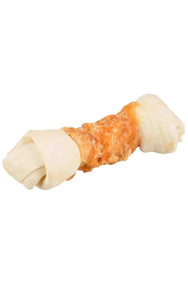 Flamingo Tavuk Parçacıklı Düğümlü Deri Köpek Kemiği 15cm 70gr Flamingo Tavuk Parçacıklı Düğümlü Deri Köpek Kemiği 15cm 70gr