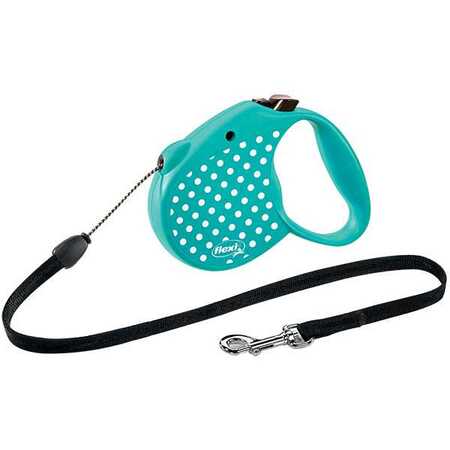 FLEXI - Flexi Dots Otomatik İp Gezdirme Kayışı 5mt (S) Mavi