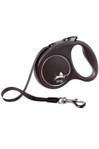 FLEXI - Flexi New Black Desing Small Şerit Otomatik Gezdirme Siyah 5 Metre