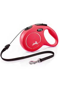FLEXI - Flexi New Classic Kırmızı 8m İp Köpek Gezdirme Kayışı 