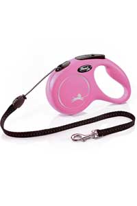FLEXI - Flexi New Classic Otomatik İp Köpek Gezdirme Kayışı 5m (M) Pembe