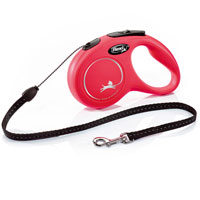 FLEXI - Flexi New Classic Otomatik İp Köpek Gezdirme Kayışı 5mt (M) Kırmızı