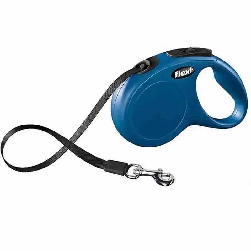 FLEXI - Flexi New Classic Otomatik Şerit Köpek Gezdirme Kayışı 3mt (XS) Mavi