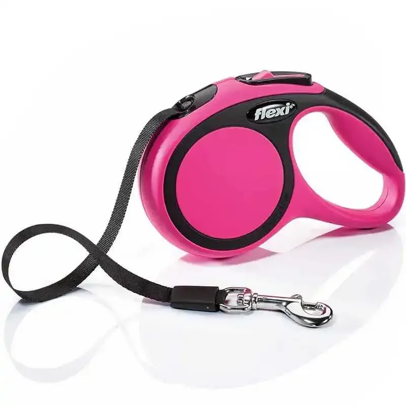 FLEXI - Flexi New Comfort Otomatik Şerit Köpek Gezdirme Kayışı 8mt (L) Pembe