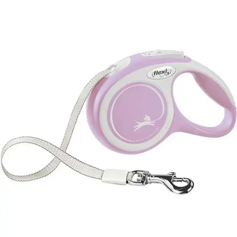 FLEXI - Flexi New Comfort Otomatik Şerit Köpek Gezdirme Kayışı 5mt (S) Rose