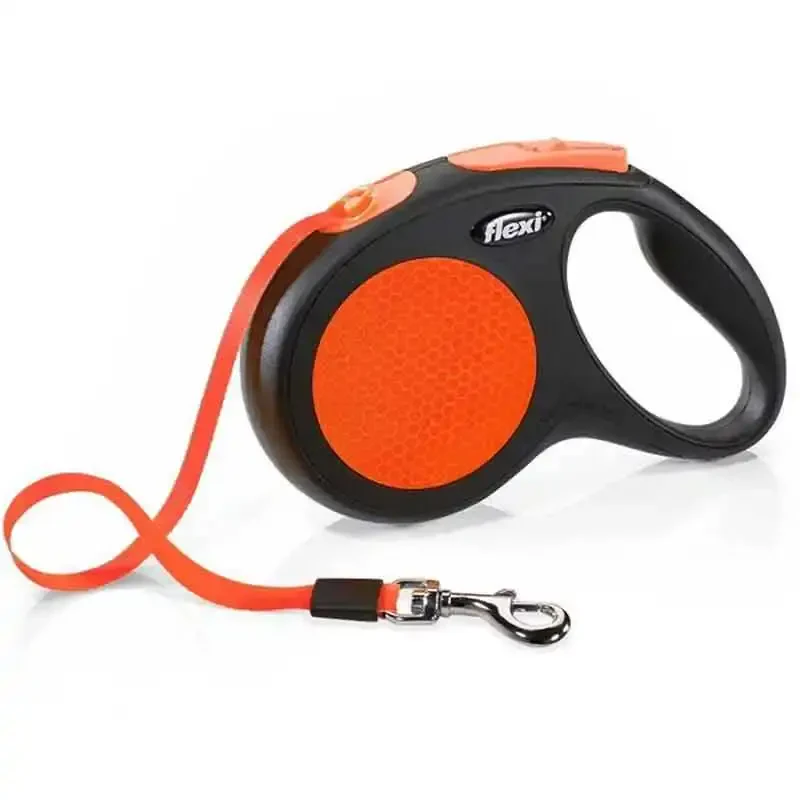 Flexi New Neon Otomatik Şerit Köpek Gezdirme Kayışı 5mt (M) Turuncu Flexi New Neon Otomatik Şerit Köpek Gezdirme Kayışı 5mt (M) Turuncu