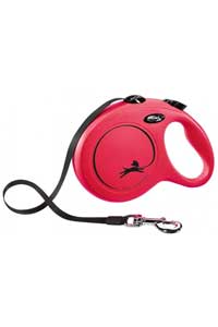 FLEXI - Flexi New Classic Otomatik Şerit Köpek Gezdirme Kayışı 8mt (L) Kırmızı