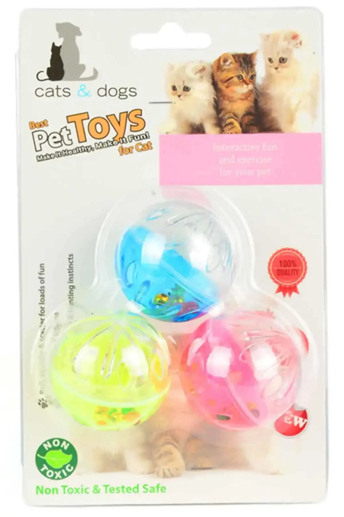 FLIP - Flip Kedi Oyun Topu Çıngıraklı (3lü)