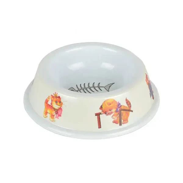 FLIP - Flip Melamin Yuvarlak Tekli Kedi Mama Kabı 15cm