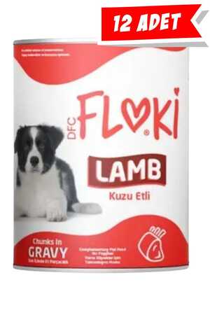 FLOKİ - Floki Kuzulu Sos İçinde Yavru Köpek Konservesi 12x400gr (12li)